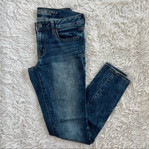 American Eagle Acid Wash Low Rise Skinny Jeans